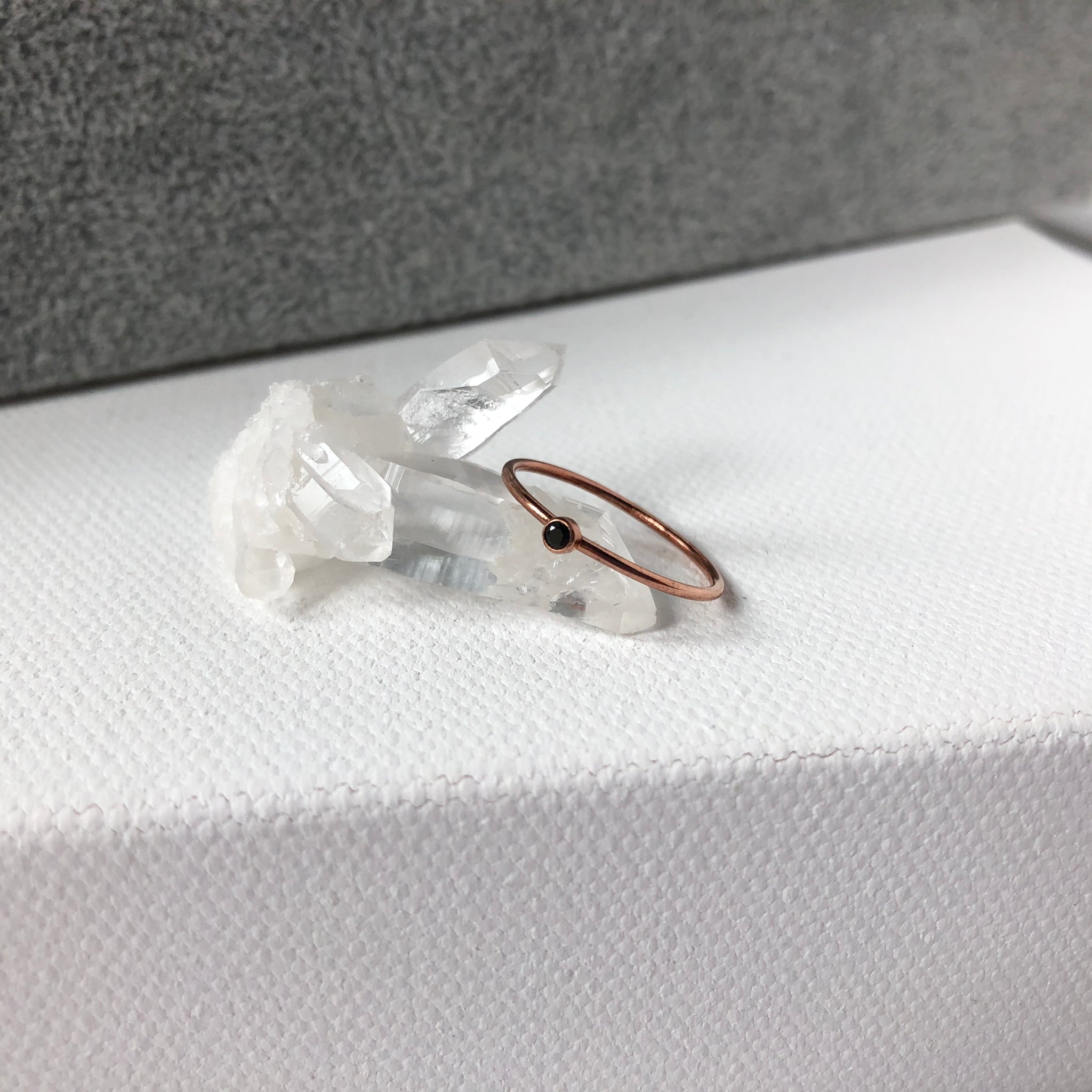 Onyx Ring | Rose Gold Plated