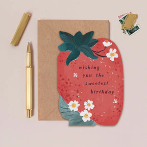 Sweet Strawberry Birthday Card