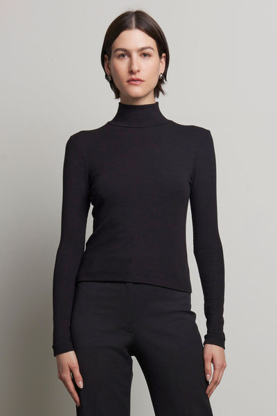 Helms | Ribbed Mock Neck Long Sleeve