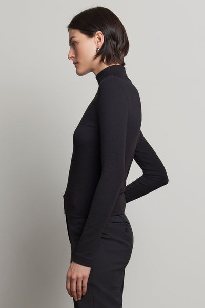 Helms | Ribbed Mock Neck Long Sleeve