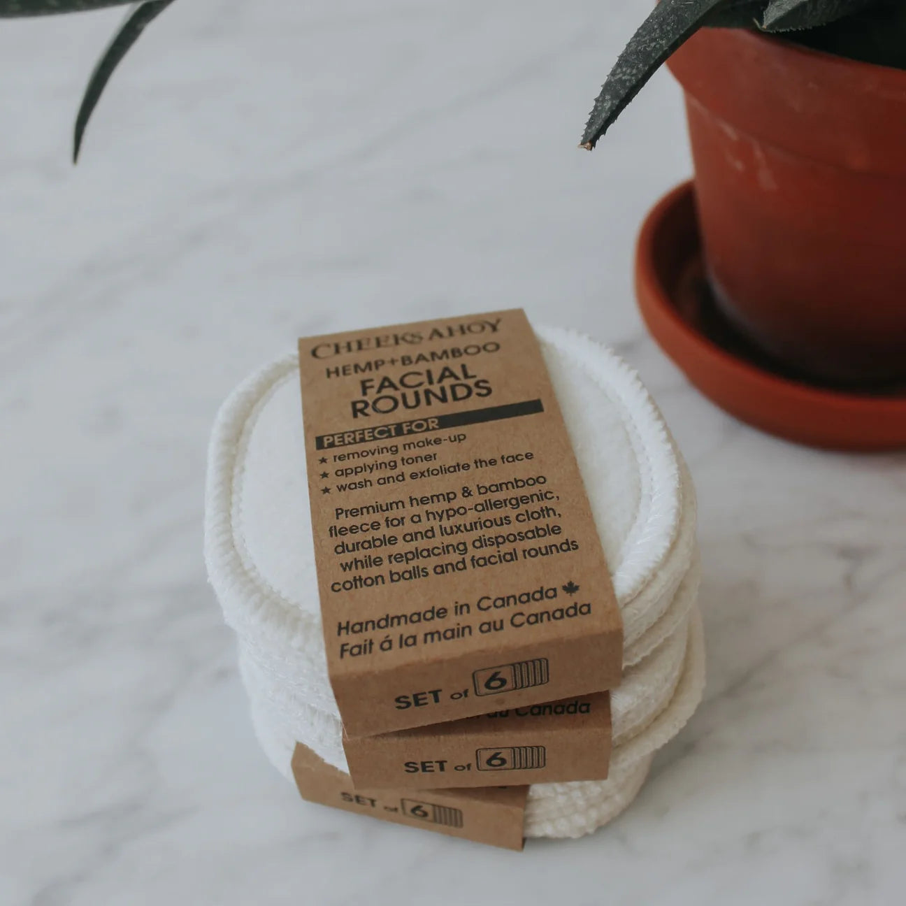 Hemp + Bamboo Facial Rounds | 12-Pack