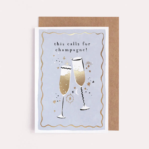 This Calls For Champagne Card | Congratulations Card