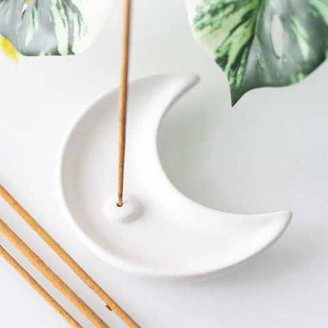 Crescent Moon | Ceramic Incense Holder