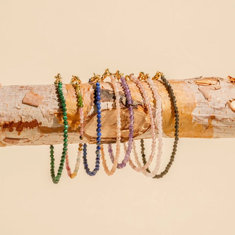 Petite Crystal Gemstone Stacking Bracelets