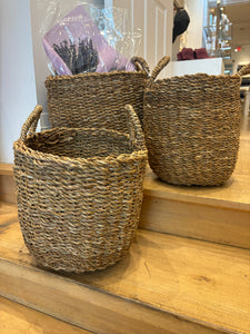 Seagrass Woven Basket | With Handle