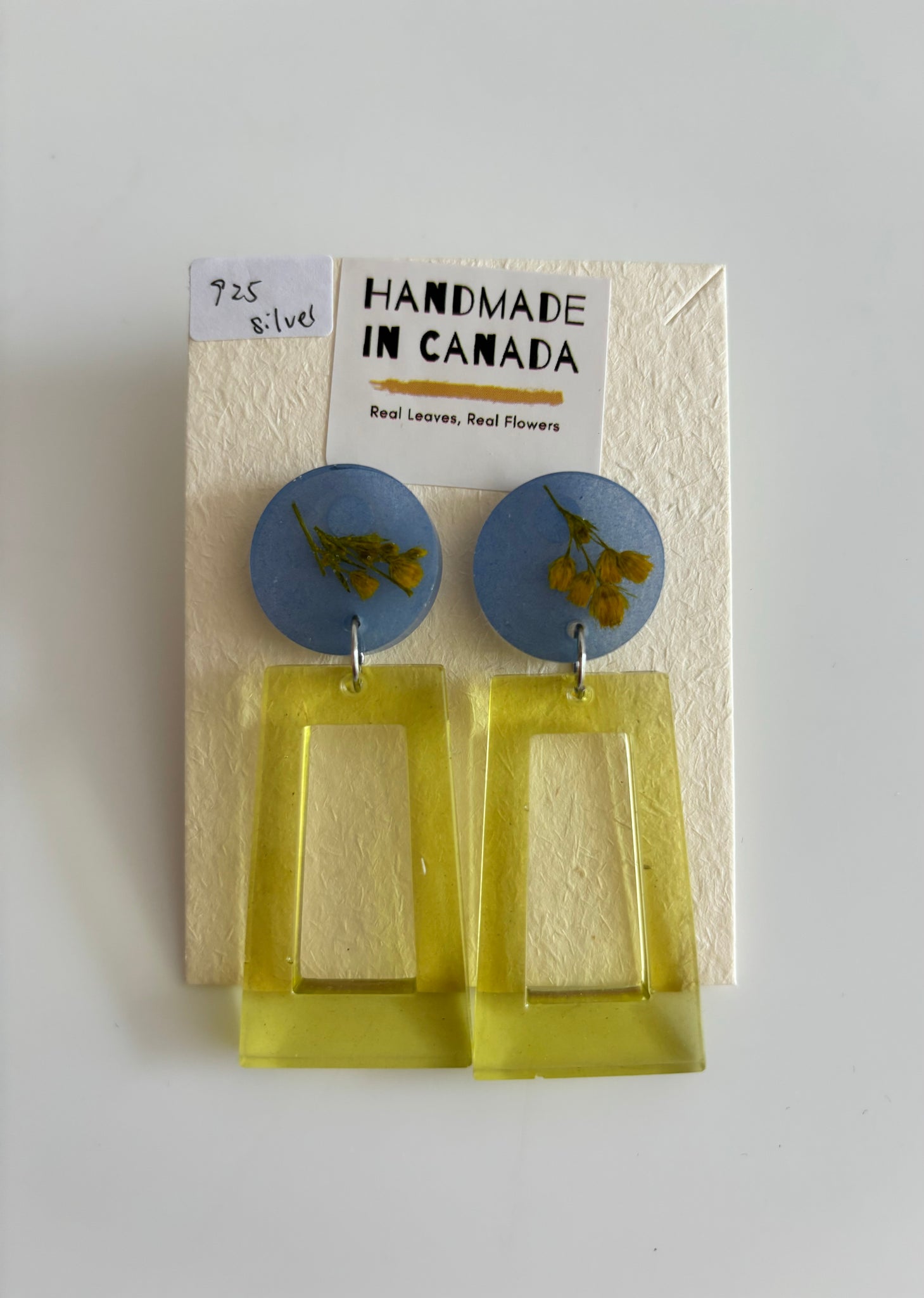 Pressed Flower Statement Earrings