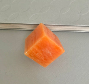 Orange Calcite Polished Cube