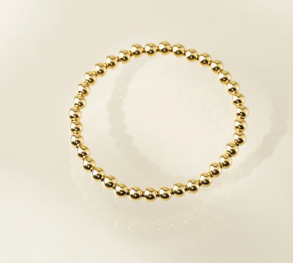 Round Gold Beaded Bracelet