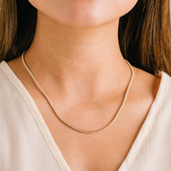 Pearl | Tennis Necklace