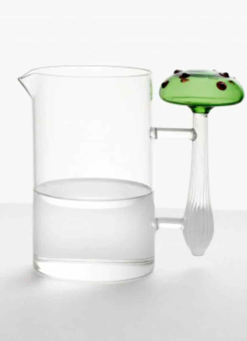 Alice | Jug with Green Mushroom + Red Dots