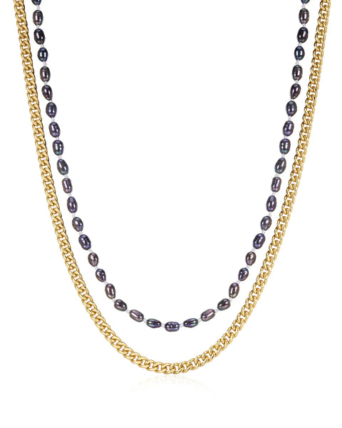 Pearl Chain Necklace Set