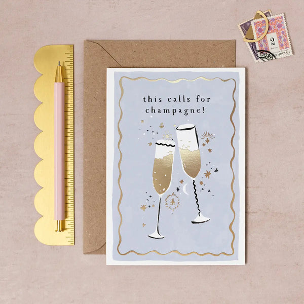 This Calls For Champagne Card | Congratulations Card