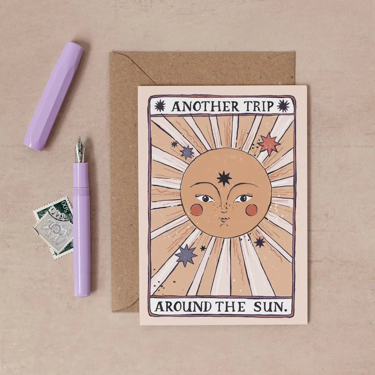 Tarot Sun Birthday Card