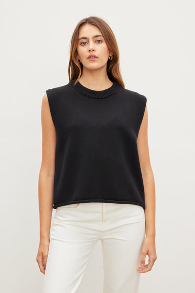 Aster | Cashmere Cotton Short Sleeve Top