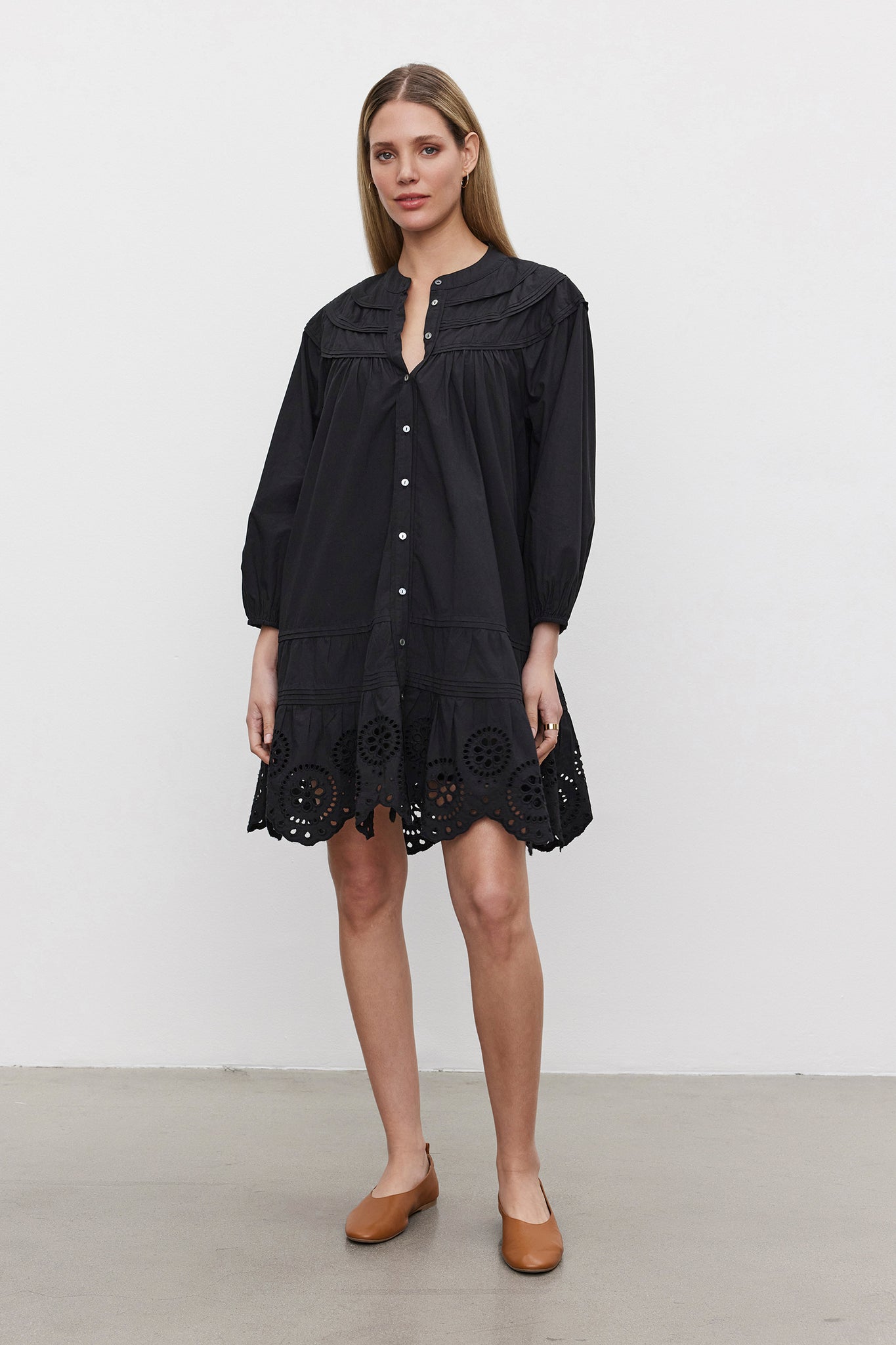 Barb | Cotton Eyelet Dress