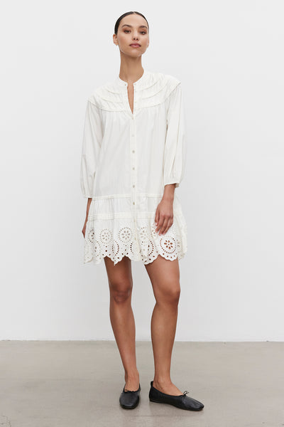 Barb | Cotton Eyelet Dress