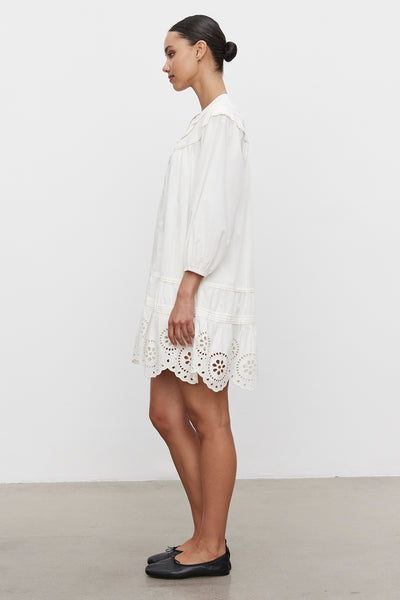 Barb | Cotton Eyelet Dress