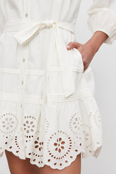 Barb | Cotton Eyelet Dress