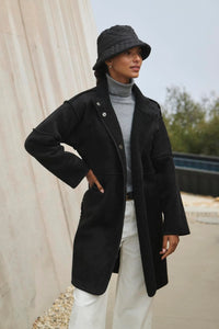 Cara | Long Reversible Lux Sherpa Coat