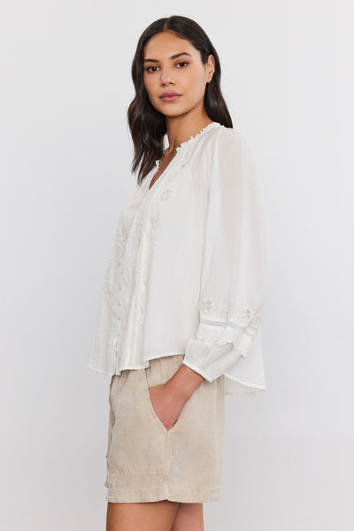 Arianne | Embroidered Lace Blouse