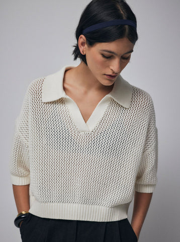 York | Cotton Cashmere Mesh Knit