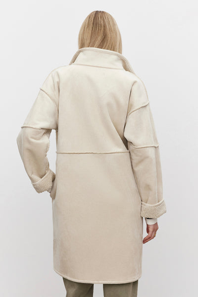 Cara | Long Reversible Lux Sherpa Coat