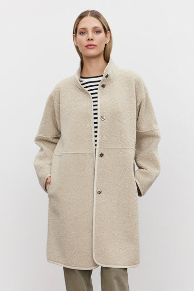 Cara | Long Reversible Lux Sherpa Coat