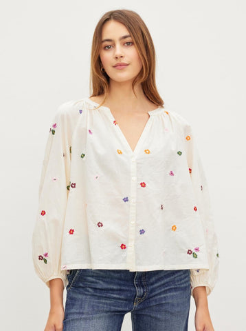 Aretha | Embroidered Blouse