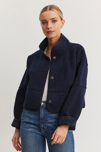 Kelly | Cropped Reversible Lux Sherpa Coat