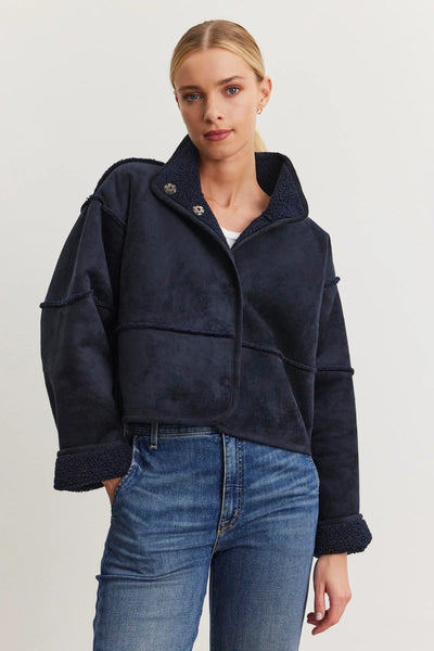 Kelly | Cropped Reversible Lux Sherpa Coat