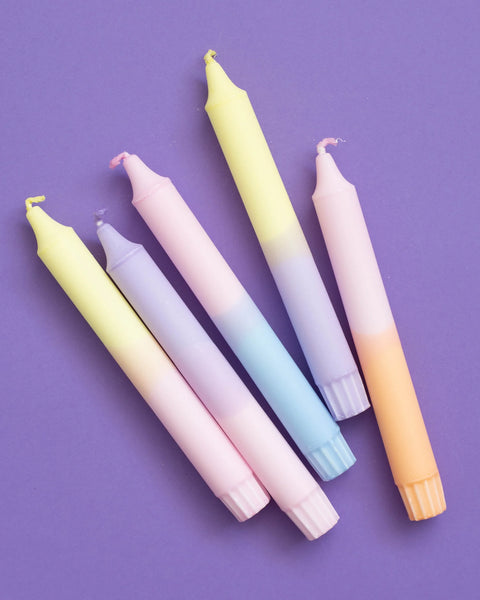5-Pack | Pastel Party Taper Candles