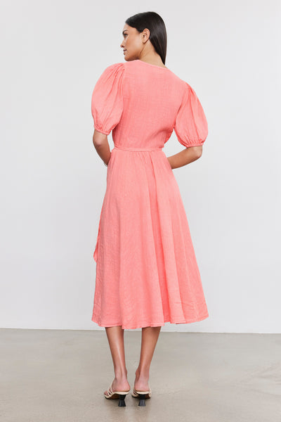 Dalene | Woven Linen Wrap Dress