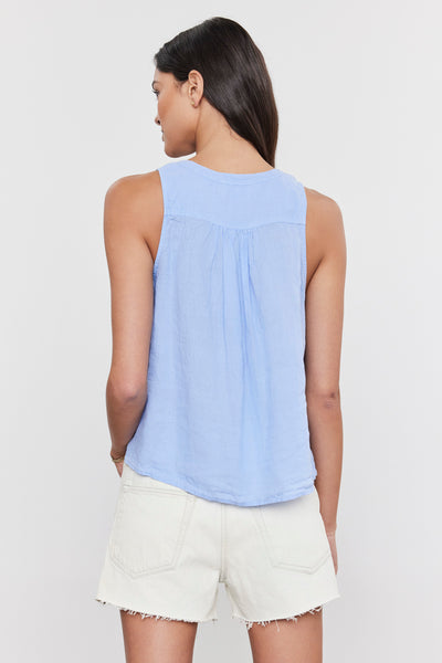 Tacy | Woven Linen Sleeveless Top