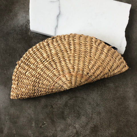 Handwoven Kauna Grass Zip Clutch