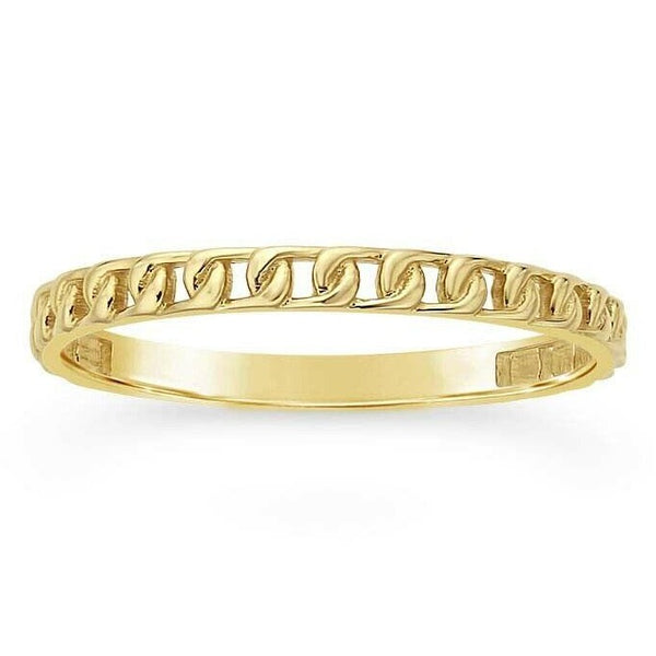 Curb Link Ring | 14K Gold