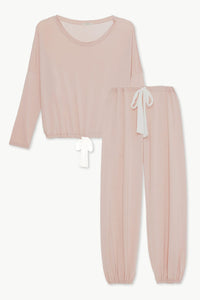 Vera Slouchy Set | Pink Clay & Ivory